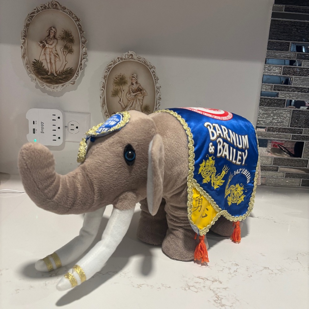 Vintage Ringling Brothers Barnum Bailey Circus Elephant Plush Bo Anniversary